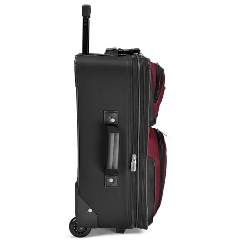 TRAVEL SELECT AMSTERDAM SOFTSIDE EXPANDABLE ROLLING LUGGAGE 21 INCH - BURGUNDY - Brand New