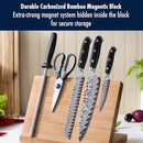 HENCKELS COMPASS DAMASCUS 6-PC MAGNETIC EASEL DAMASCUS KNIFE SET - SILVER - Like New