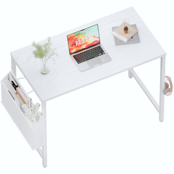 Pamray 32" Computer Desk Small Spaces Desk with Storage Bag - A5WHITE32 White - Like New