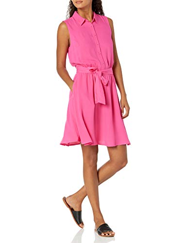 AMAZON ESSENTIALS WOMEN'S SLEEVELESS RELAXED-FIT DRESS - SIZE 2XL - HOT PINK - Brand New