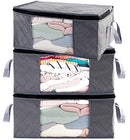 Storage Bins Storage Bags Closet Organizers Sweater 3pc Pack G01 - Gray - Brand New