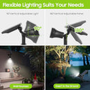 BOSCEOS SOLAR SPOT LIGHTS - 30 LEDs, 800 Lumens, IP65, 6-Pack, Black/Cool White - Like New