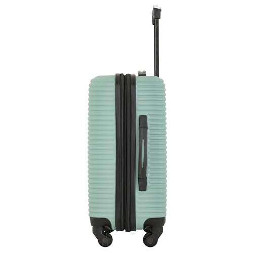 KENSIE WOMEN'S HILLSBORO LUGGAGE & TRAVEL BAGS SET, 20" CARRY-ON - GREEN GRANITE - Like New