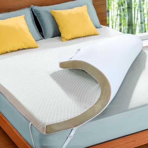 MARSAIL MEMORY FOAM MATTRESS TOPPER TWIN XL 3 INCH COOLING GEL FOAM TOPPER мем. - Brand New