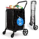 SereneLife Large Folding Utility Shopping Cart with Removable Liner – Heavy Duty - Like New