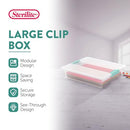Sterilite Clip Box, Stackable Clear Plastic Bins- Large, 12-Pack - NEW - Brand New
