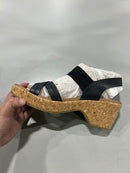 SKETCHERS CALI FROM SKECHERS - SIZE: WOMEN 11- CREAMY TAN BROWN BLACK STRAPS - Like New