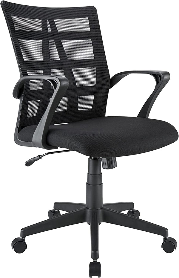 Realspace Jaxby Mesh Fabric Mid-Back Task Chair 6785666 Black Like New