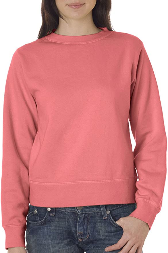 Comfort Colors 1596 Garment Dyed Women's Crewneck Sweatshirt New