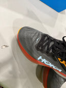 HOKA MEN-HOKA BONDI 8 RUNNING SIZE: MEN 11.5D - GRAY ORANGE LIGHT BLUE - Like New