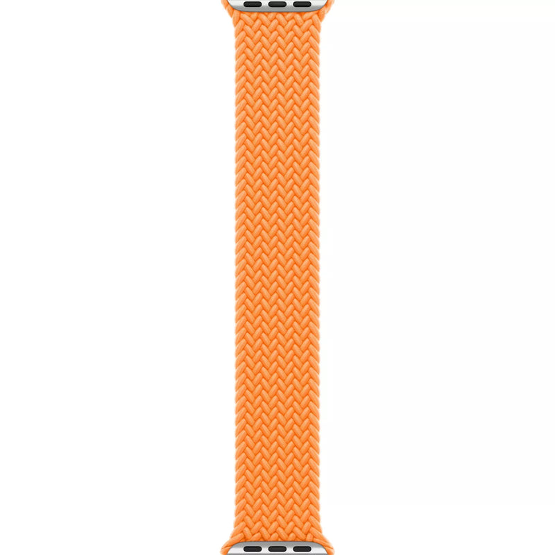 APPLE WATCH BRAIDED SOLO LOOP 45MM - SIZE 10 - BRIGHT ORANGE - Like New