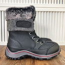 PAJAR CANADA ALICE WATERPROOF LINED SNOW BOOTS - SIZE: WOMEN 7-7.5 - BLACK/GRAY - Like New