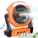 AUSIC PORTABLE MISTING FAN FOR OUTDOOR COOLING [8-35HRS] BATTERY - ORANGE - Like New