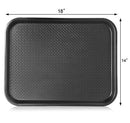 New Star Foodservice 531131 Black Plastic Fast Food Tray, 14 by 18-Inch, 12 Pack - Brand New