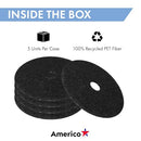 AMERICO STRIPPING PADS, 20" DIAMETER, 5/CARTON - BLACK - Like New