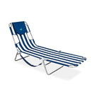 Ostrich The Original Chaise Lounge 72"x22" Reclining Lounger - Blue Stripe - Brand New