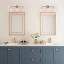 DURENT LIGHTING GOLD BATHROOM LIGHT FIXTURE, 3 LIGHT VANITY LIGHTS - GOLD - Like New