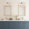 DURENT LIGHTING GOLD BATHROOM LIGHT FIXTURE, 3 LIGHT VANITY LIGHTS - GOLD - Like New