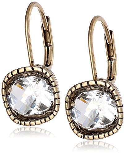 SE0040 SAK CUSHION BATIK LEVER EARRINGS - SILVER/YELLOW - Brand New