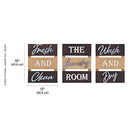 Elements Dark Wood Plank Wall Plaques Galvanized Metal Sentiment 3Pcs - Brand New