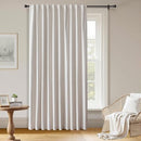 ZYVOLA 100% BLACKOUT CURTAIN 84 INCH FAUX LINEN (W100 X L84, NATURAL) - NATURAL - Like New