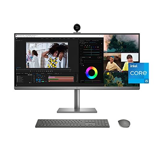 HP Envy 34" All-in-One Desktop PC, WUHD , i5-12400, 16GB 512GB, 1650 - Silver - Like New