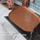 COOKSMARK 11" Copper Griddle Pan Stove Top - Square Flat - B07CVH1S1Y - Brand New
