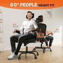 SYNORLA OFFICE CHAIR ERGONOMIC DESK CHAIR, 330LBS CAPACITY, BLACK - Like New