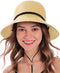 88-BB005 SIMPLICITY Women Wide Brim Braided Straw Sun Hat, Size: OS, Mix-Beige - Like New