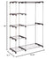 HONEY-CAN-DO WRD-02124 DOUBLE ROD FREESTANDING CLOSET 45L X 19W X 68H - CHROME - Like New