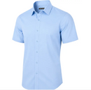 JAMES TAILOR SHORT SLEEVE DRESS BUTTON DOWN SHIRT - SIZE: MEN S - LIGHT BLUE - Brand New