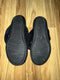 VIONIC LYDIA BLACK TERRY THONG COMFORT SLIPPERS FAUX FUR WOMEN SIZE 9 - BLACK - Like New