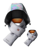 FLEXWARM HEATED SCARF NECK HEATING PAD RECHARGABLE HEATED NECK WARMER SILVER - Like New