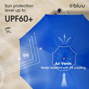 BLUU 7FT Beach Portable Sunshade Umbrella SPF60+ Sand Anchor Blue B09N742MZ2 - Like New