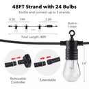 HBN SMART COLOR-CHANGING OUTDOOR STRING LIGHTS 48FT LED - BLACK Like New