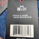 BLU ROCK MENS BLU ROCK DENIM FLEX JEANS-LIGHT BLUE - SIZE: 38X31 - MEDIUM BLUE - Brand New
