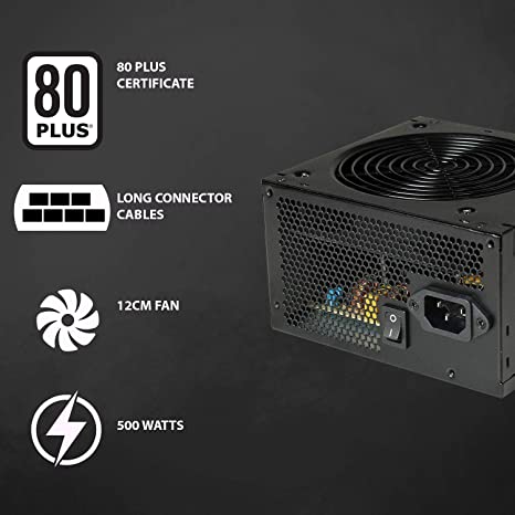 Channel Well Technology CWT 500W Desktop Power Supply GPT500S-A - Black - Like New