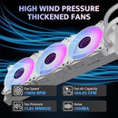 DARKFLASH DV360S ALL-IN-ONE LIQUID CPU COOLER 3.2” LCD SCREEN RESOLUTION WHITE - Like New