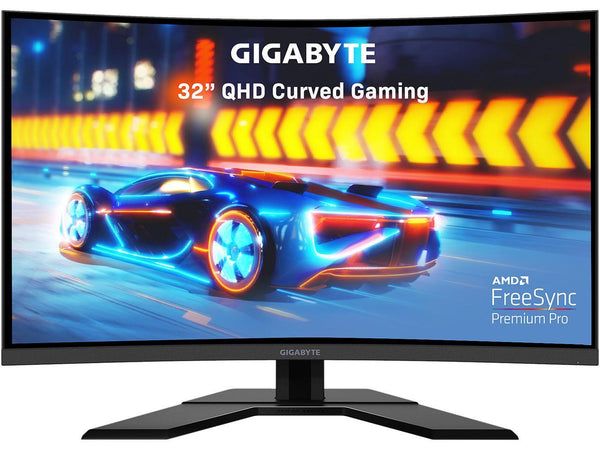 GIGABYTE 32" 165Hz 2K Curved Gaming Monitor 1ms FreeSync Premium Pro, QHD 2560 x