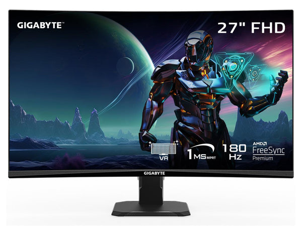 GIGABYTE - GS27FC - 27" VA Curved Gaming Monitor - FHD 1920x1080 - 180Hz - 1ms