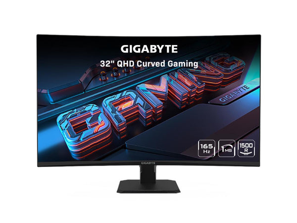 GIGABYTE GS32QC 31.5" 165Hz 1440P Curved Gaming Monitor, 2560x1440 VA 1500R