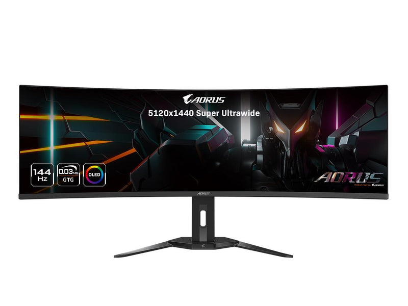 GIGABYTE - AORUS CO49DQ - 49" QD OLED - 5120x1440 DQHD 32:9 - 1800R - 144Hz -