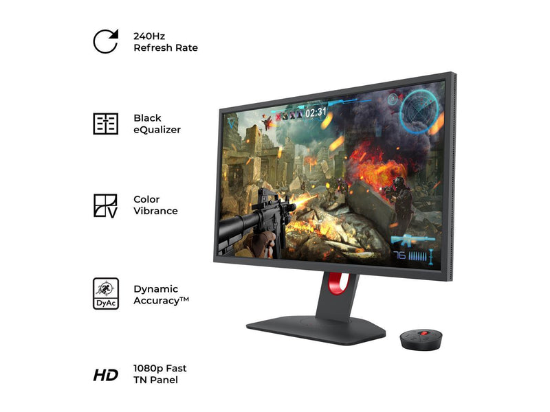 BenQ Zowie XL2540K 24.5 inch 240Hz Gaming Monitor | Smaller Base | Flexible