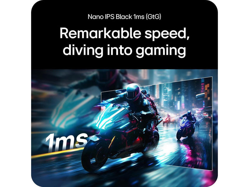 LG 27" 4K 240 Hz IPS Black UHD Gaming Monitor Nvidia G-Sync Compatible DCI-P3