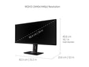 ViewSonic VG3448 34 Inch Ultra-Wide 21:9 WQHD Ergonomic Monitor with HDMI