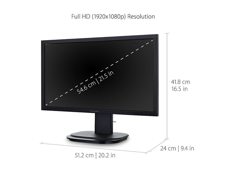 ViewSonic VG2249 22 Inch 1080p Ergonomic LED Monitor with HDMI DisplayPort and