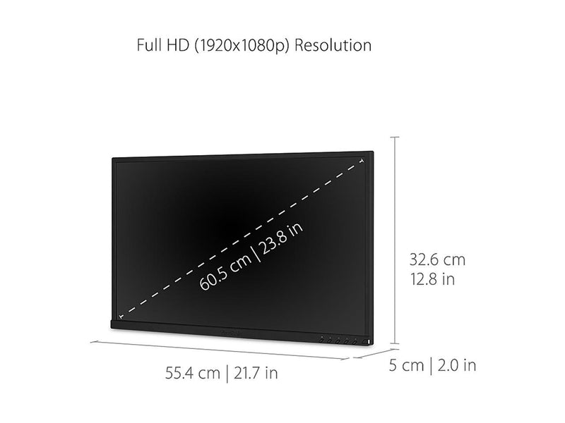 ViewSonic VG2448_H2 24 Inch Dual Pack Head-Only IPS 1080p Monitors with HDMI
