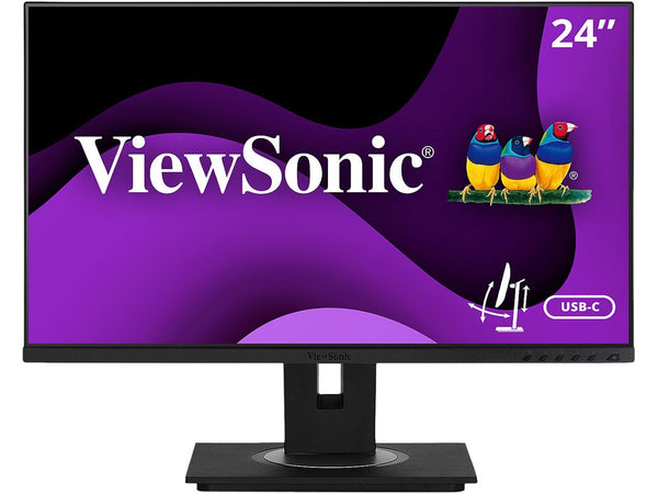 ViewSonic VG2456 24 Inch 1080p Monitor with USB 3.2 Type C Docking Built-In