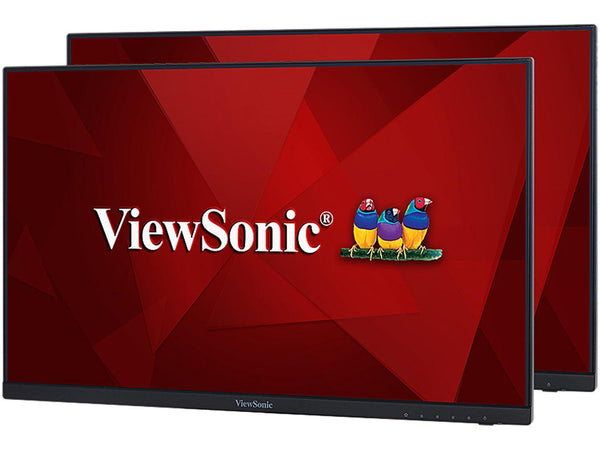 ViewSonic VA2256-MHD_H2 22 Inch Frameless Dual Pack Head-Only 1080p IPS Monitors