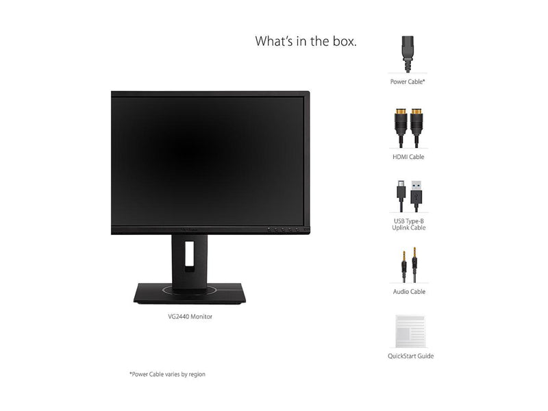 ViewSonic VG2440 24 Inch IPS 1080p Ergonomic Monitor with Integrate
